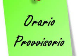 orario provvisorio